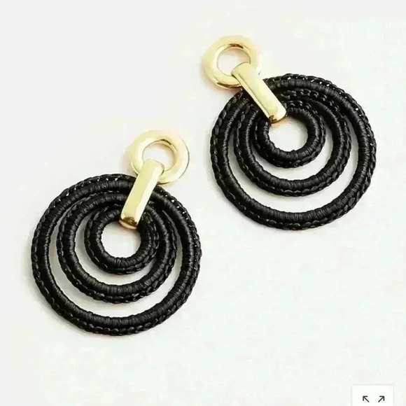 J Crew Layered Rafia Hoops (coming soon) - Picture 1 of 2